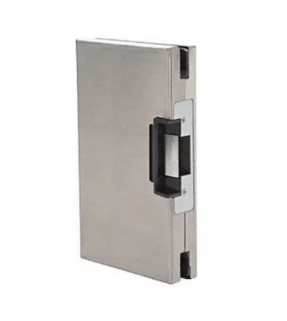 6" x 10" Center Lock Glass Keeper with Deadlatch Electric Strike